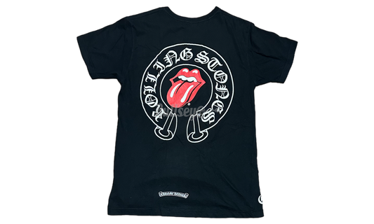 Chrome Hearts Rolling Stones Red Horseshoe Black T-Shirt (PreOwned)