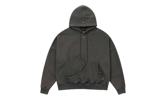 AJOBYAJO Curve Pocket Washed Charcoal Hoodie