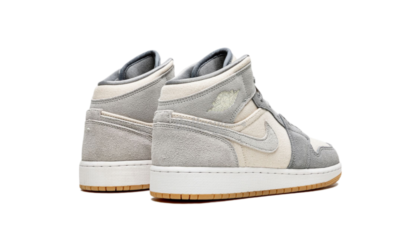 Air Jordan 1 Mid SE "Coconut Milk Particle Grey" GS