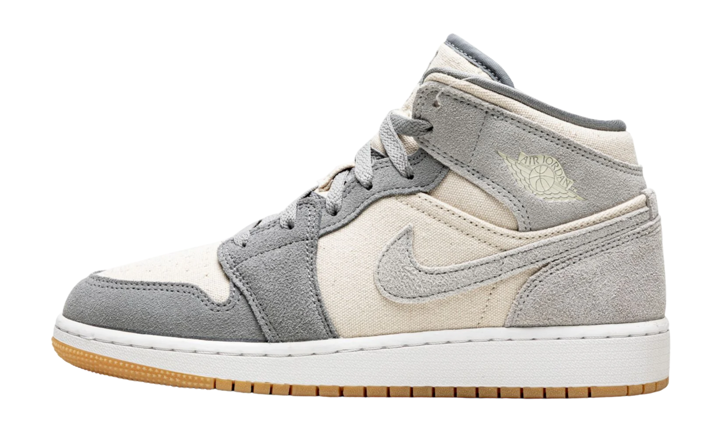 Air Jordan 1 Mid SE "Coconut Milk Particle Grey" GS