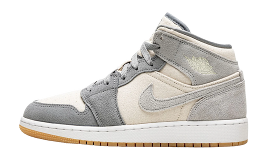 Air Jordan 1 Mid SE "Coconut Milk Particle Grey" GS