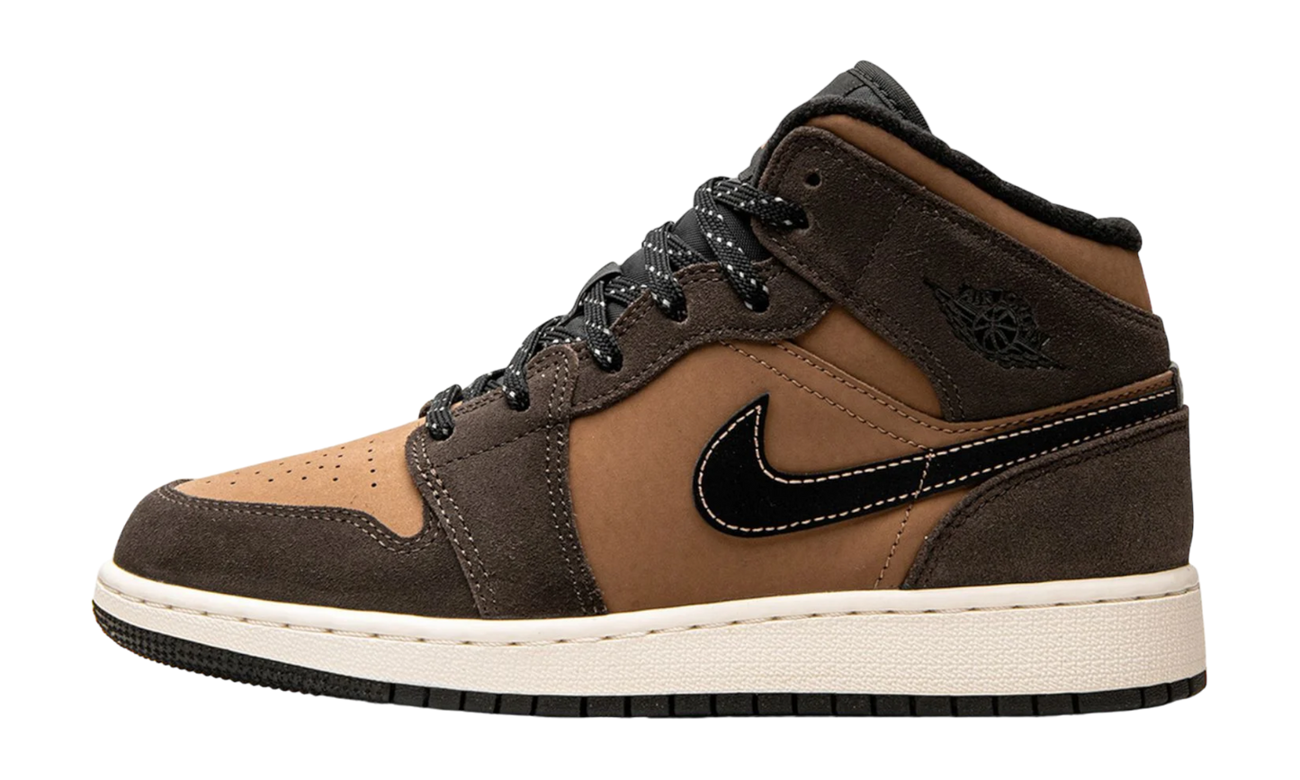 Air Jordan 1 Mid SE "Dark Chocolate" GS