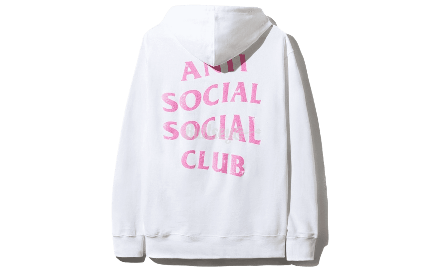 Anti-Social Club White Pink Logo Hoodie-Bullseye Sneaker Boutique