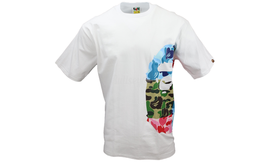 Bape ABC Crazy Camo Side Big Ape Head White T-Shirt-Bullseye Sneaker Boutique