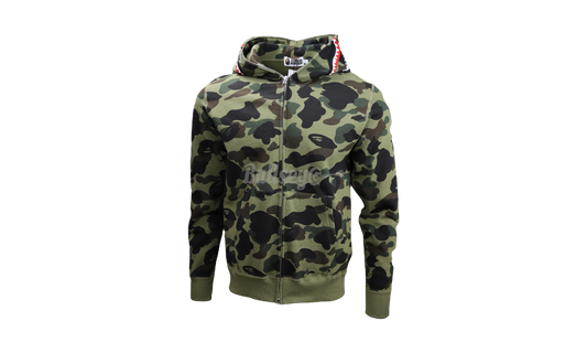 Bape ABC Dark Green Camo Shark Full Zip Hoodie-Bullseye Sneaker Boutique