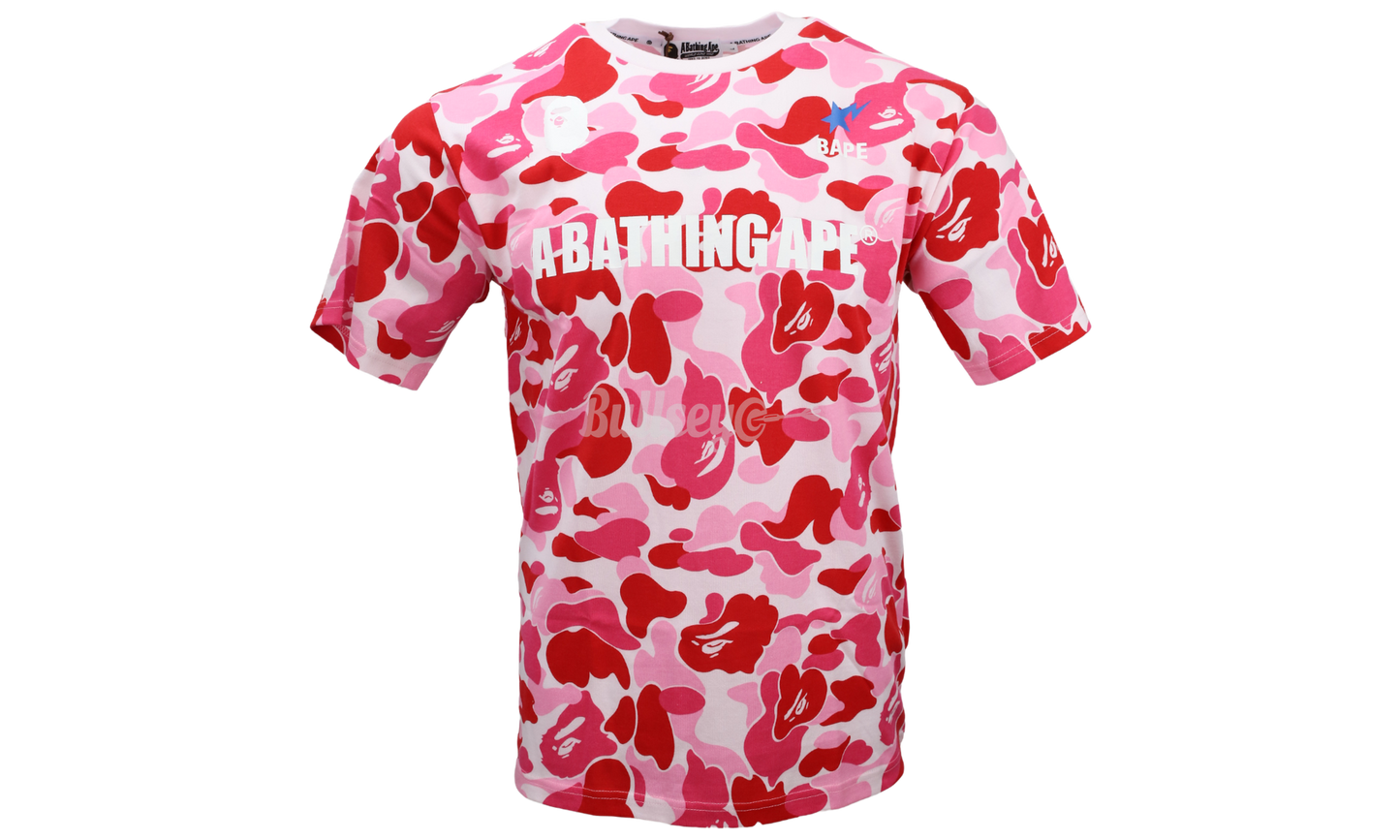 Bape Big ABC Camo A Bathing Ape T-Shirt Pink-Bullseye Sneaker Boutique