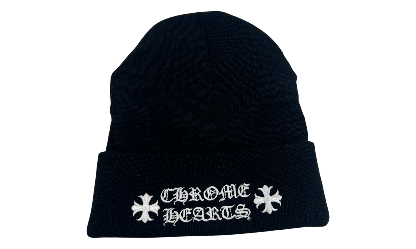 Chrome Hearts Black Script Beanie