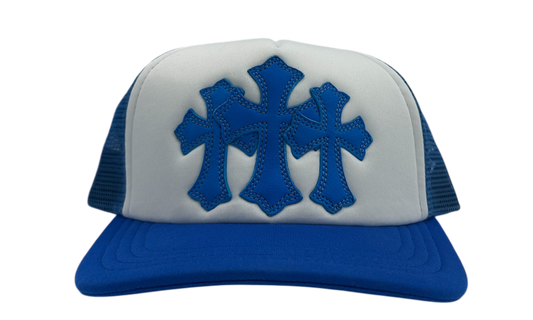 Chrome Hearts Cemetery Cross Blue Trucker Hat