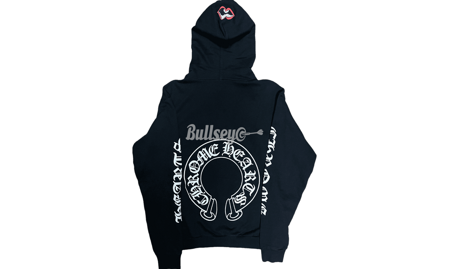 Chrome Hearts Horseshoe Floral Chomper Black Hoodie-Bullseye Sneaker Boutique