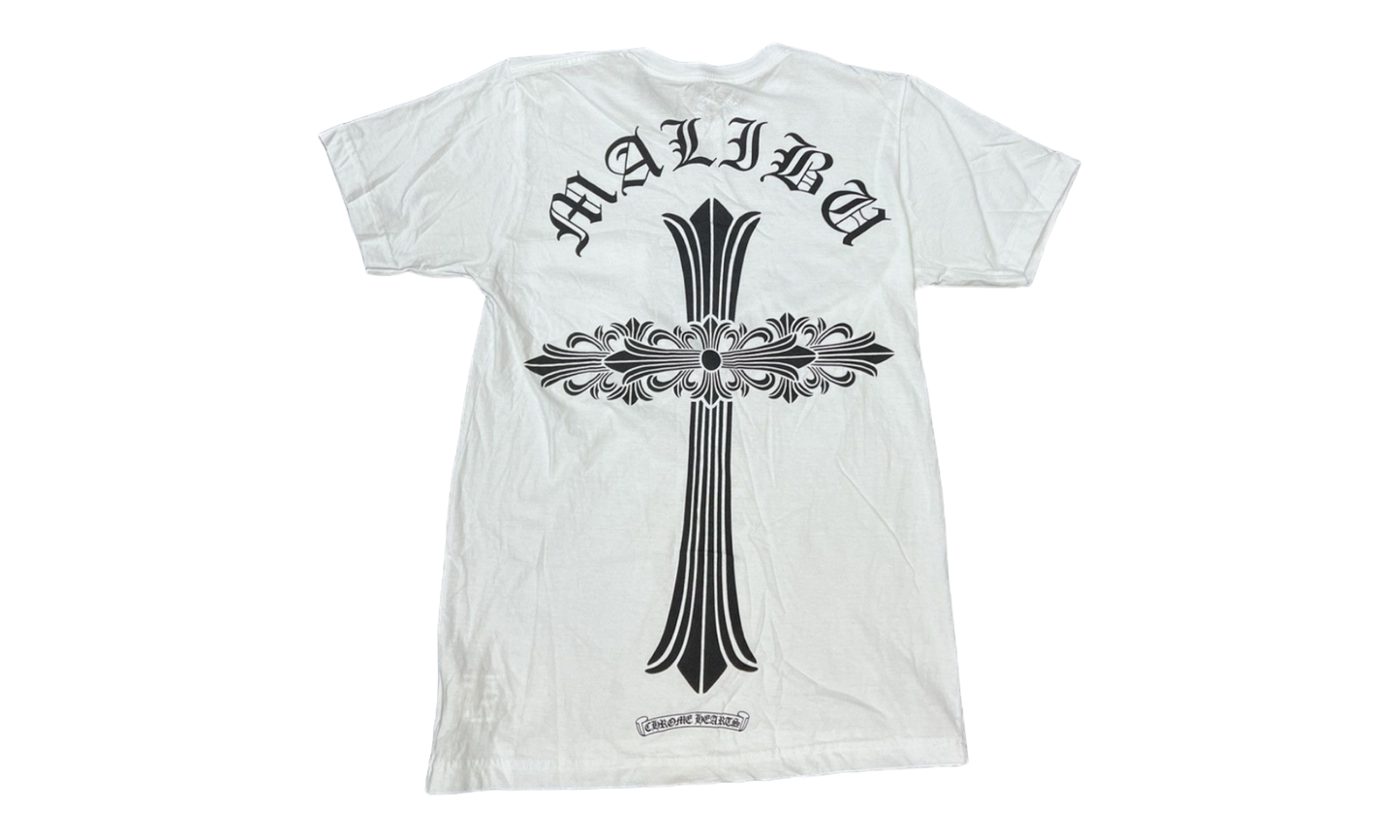 Chrome Hearts Malibu Floral Cross White T-Shirt