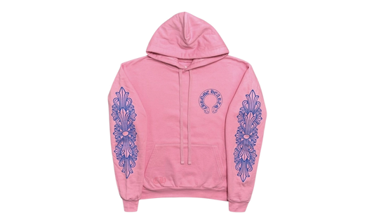 Chrome Hearts Pink/Blue Horseshoe Floral Hoodie