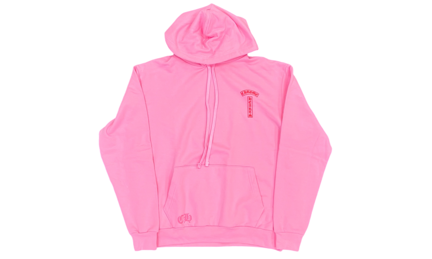 Chrome Hearts USA Shoulder T-Bar Logo Pink Hoodie