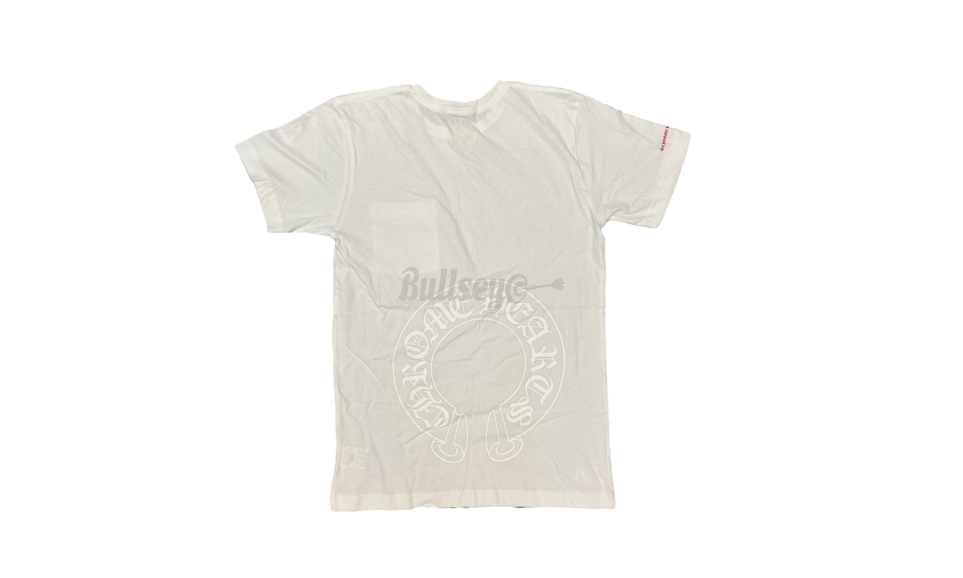 Chrome Hearts White Horseshoe Red Scroll Label White T-Shirt-Bullseye Sneaker Boutique