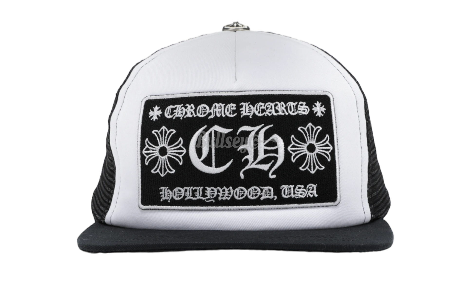 Chrome Hearts White/Black Hollywood Trucker Hat-Bullseye Sneaker Boutique