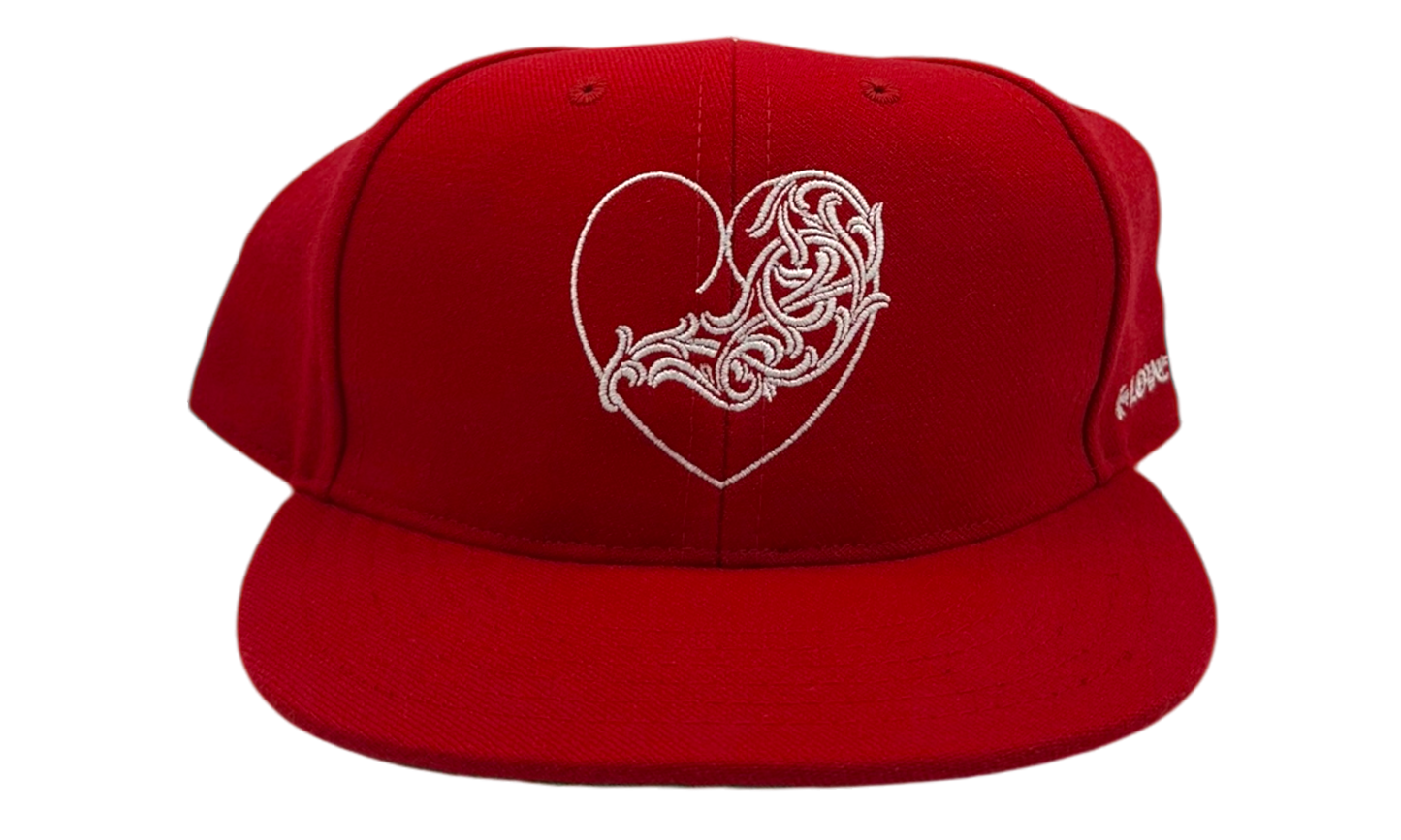 Chrome Hearts Wool Acrylic Serge Red Fitted Hat