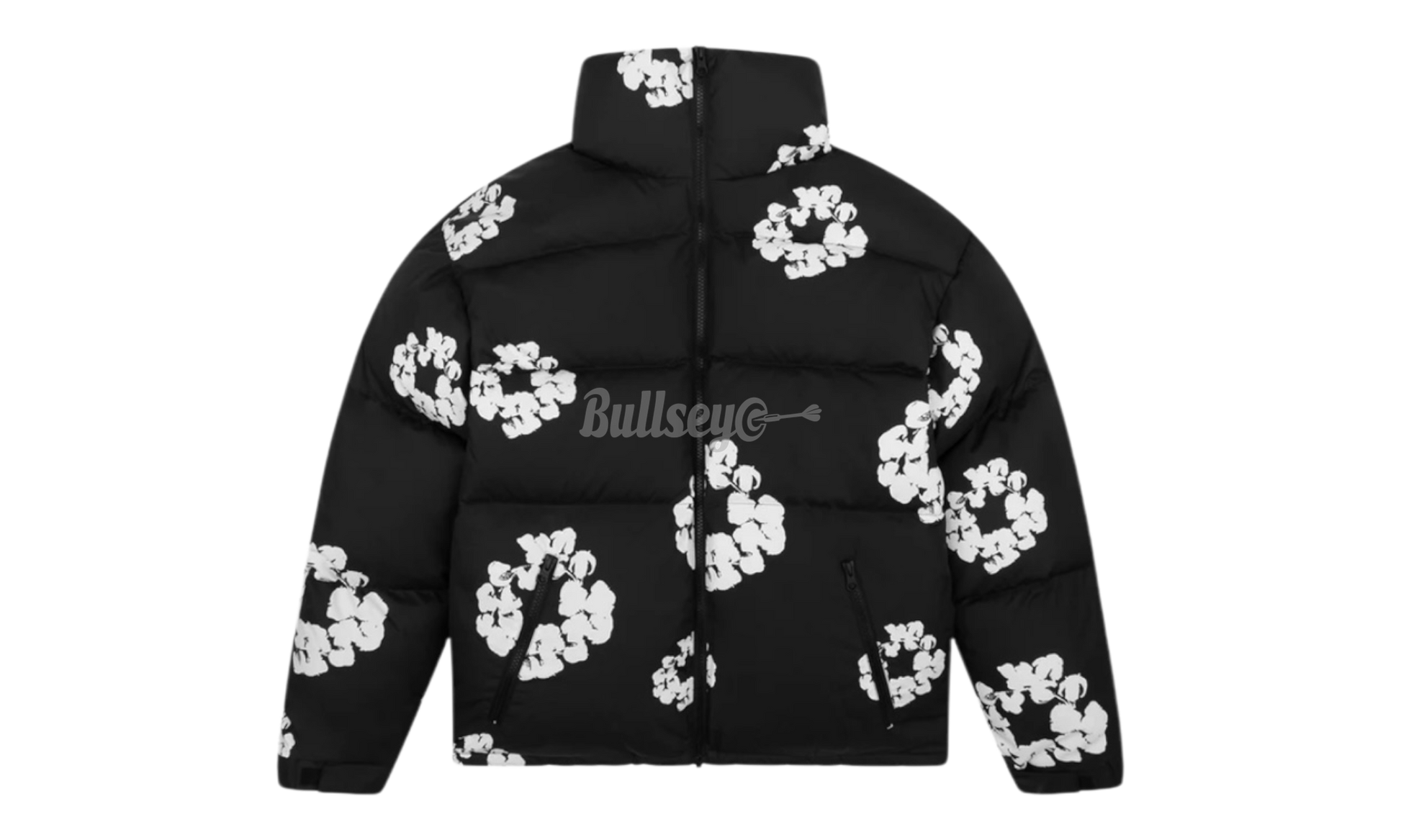 Denim Tears Cotton Wreath Black Puffer Jacket-Bullseye Sneaker Boutique