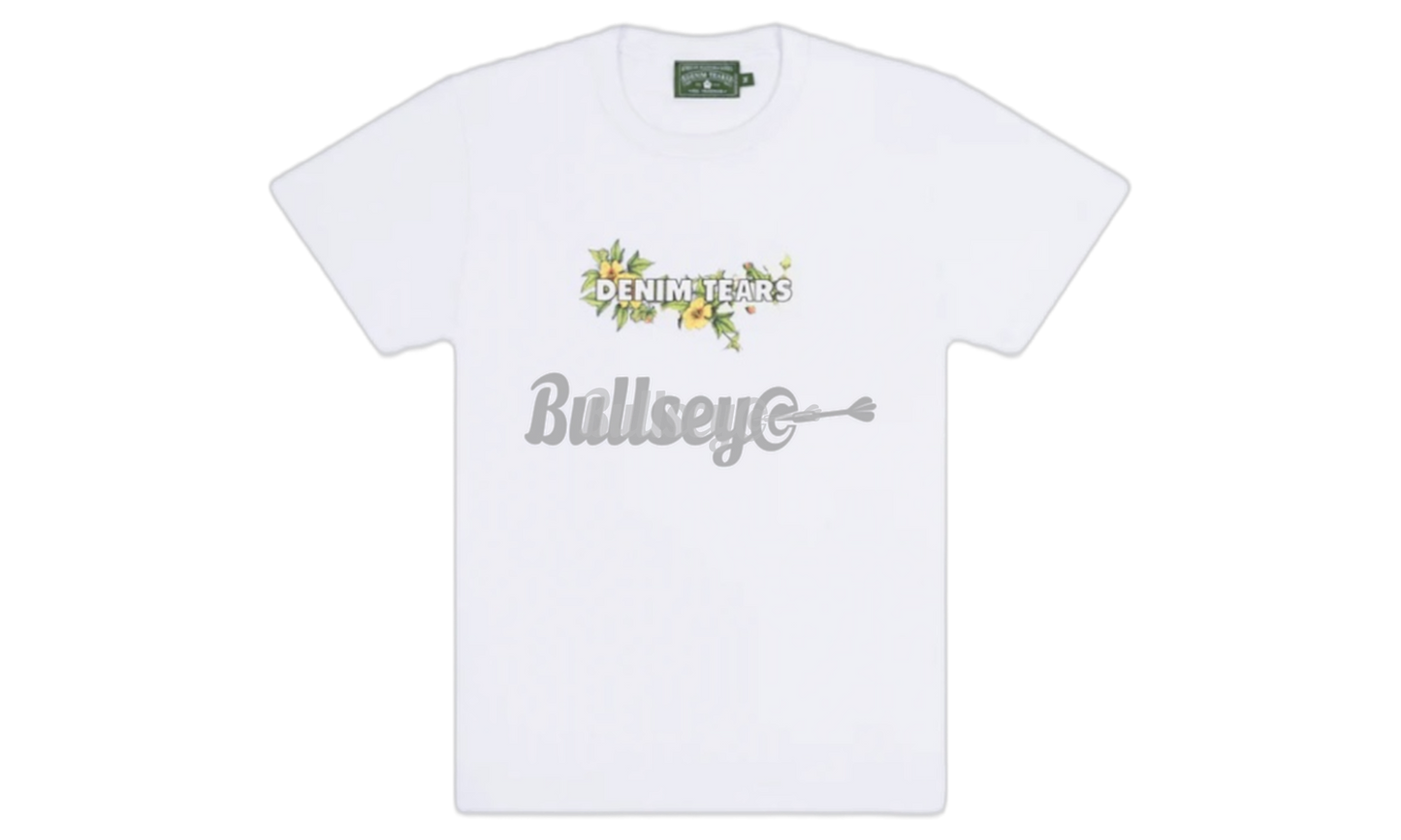 Denim Tears Floral Logo White T-Shirt-Bullseye Sneaker Boutique