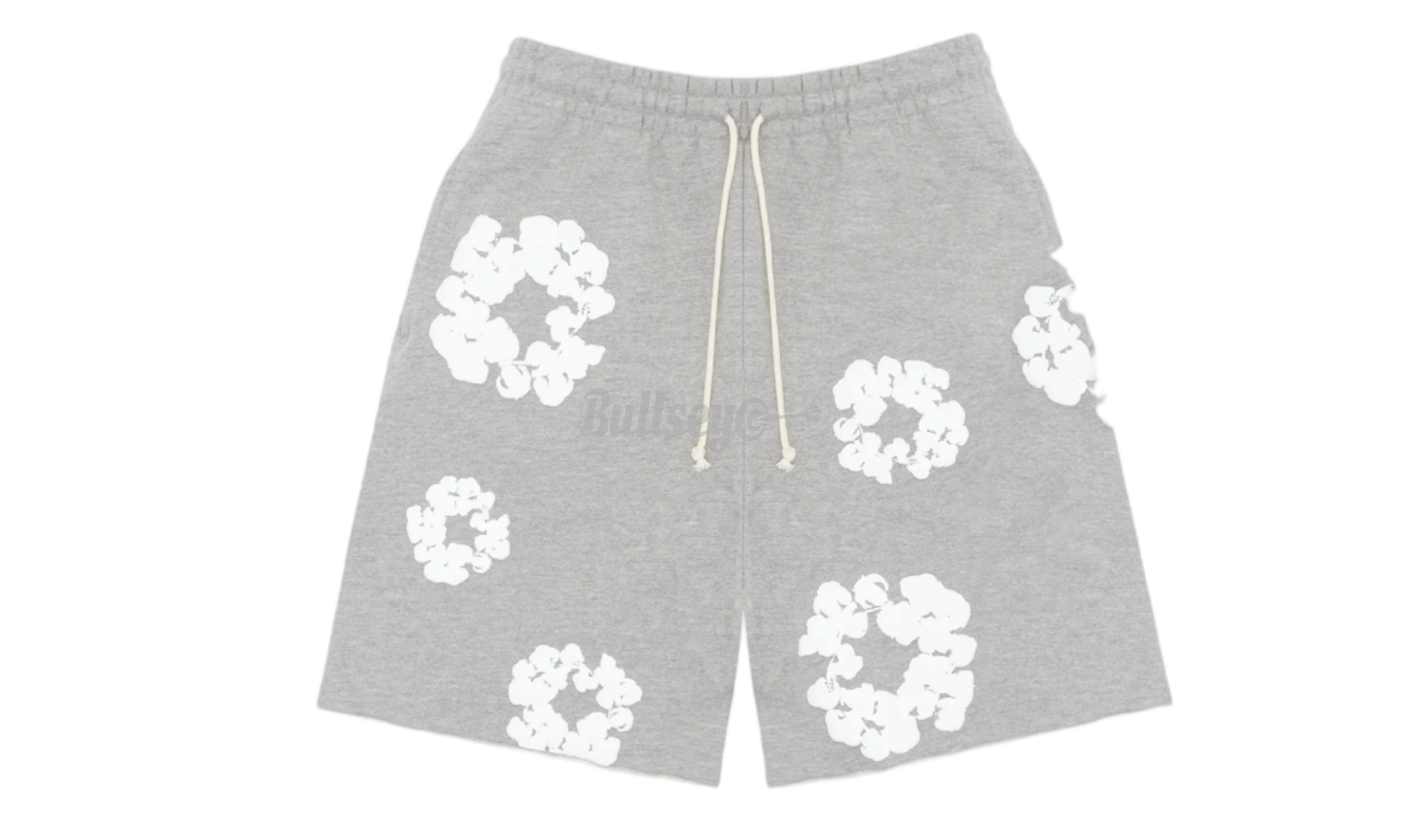Denim Tears The Cotton Wreath Grey Sweat Shorts-Bullseye Sneaker Boutique