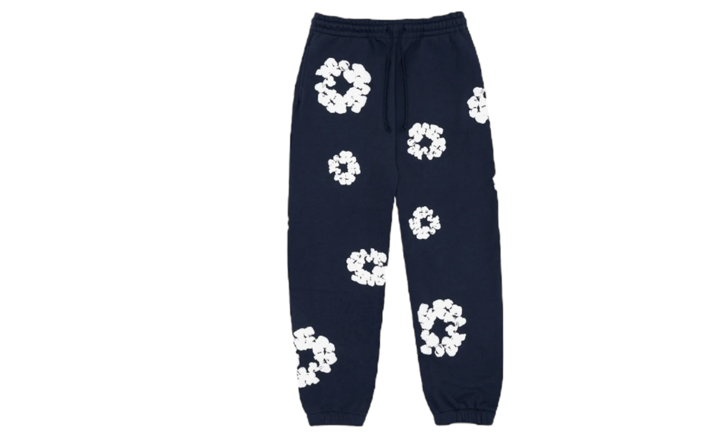 Denim Tears The Cotton Wreath Navy Sweatpants