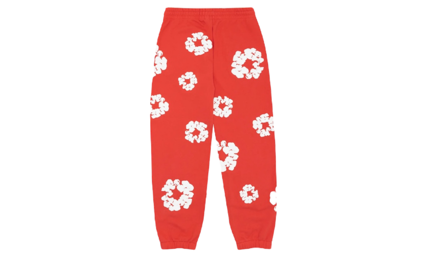 Denim Tears The Cotton Wreath Red Sweatpants