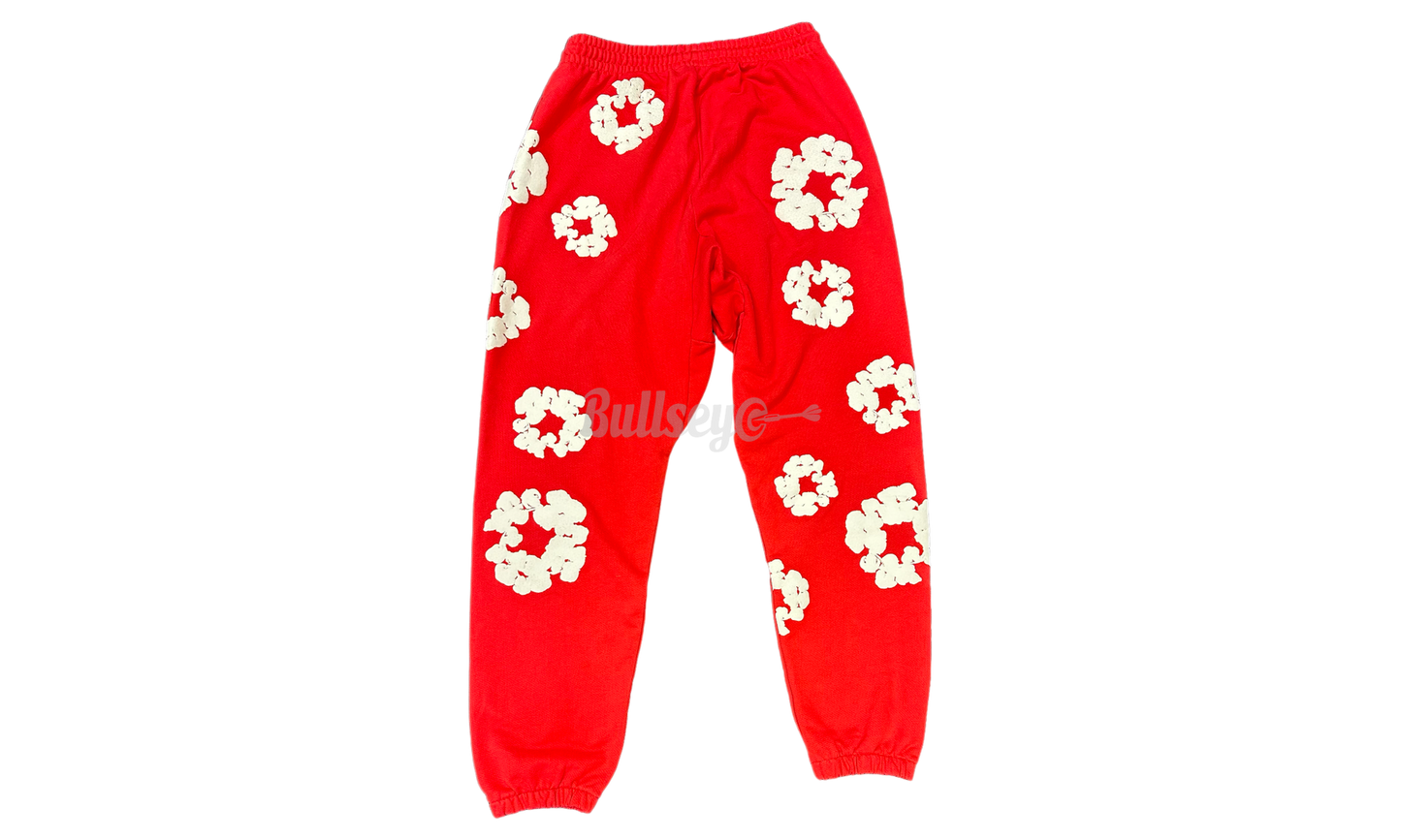 Denim Tears The Cotton Wreath Red Sweatpants (PreOwned)