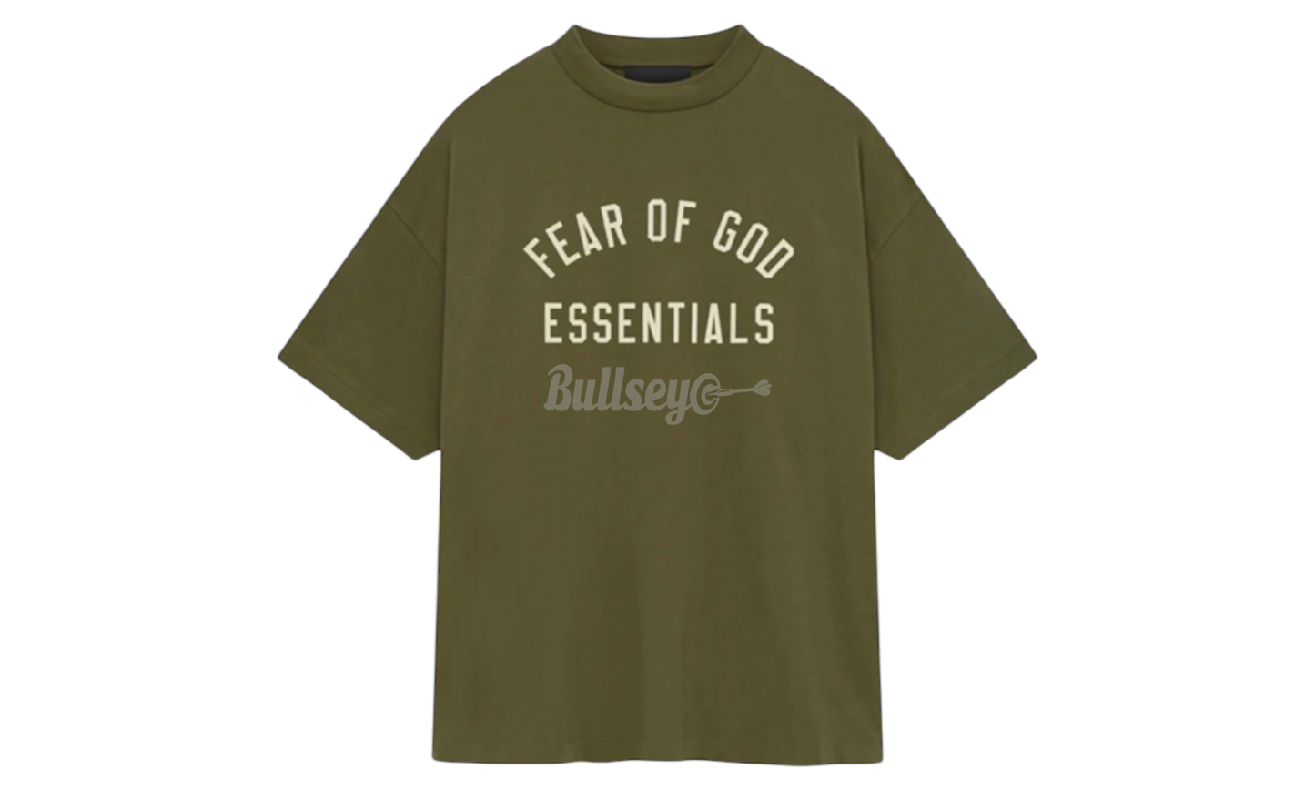 Fear Of God Essentials Jersey Crewneck "Military Olive" T-Shirt-Bullseye Sneaker Boutique