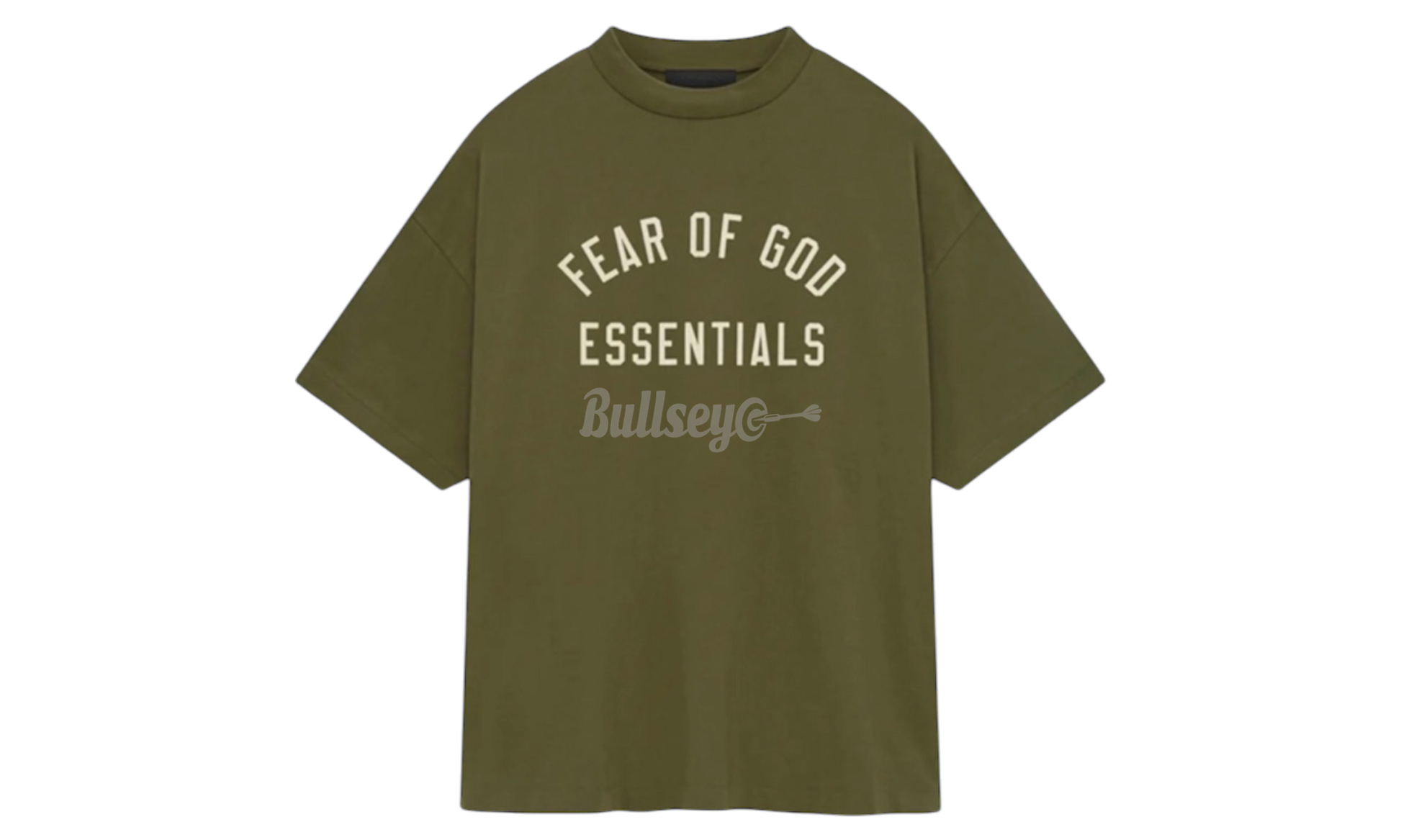 Fear Of God Essentials Jersey Crewneck "Military Olive" T-Shirt-Bullseye Sneaker Boutique