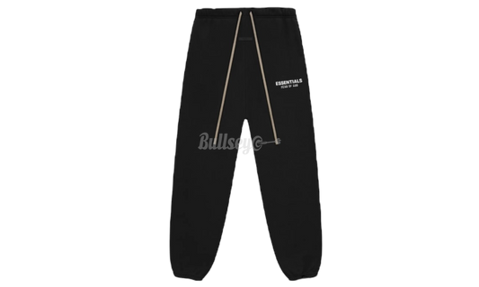 Fear of God Essentials Fleece Black Sweatpants (FW24)-Bullseye Sneaker Boutique