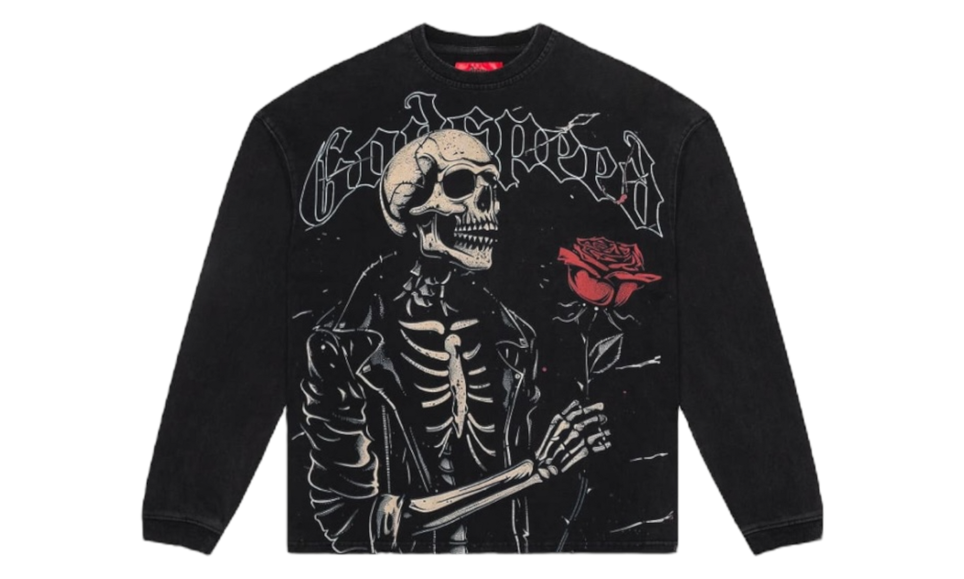 GodSpeed Valentine Black Wash Long Sleeve T-Shirt-Bullseye Sneaker Boutique