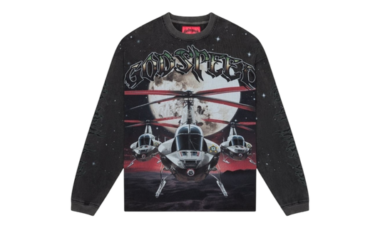 Godspeed Air Strike Black Wash Longsleeve T-Shirt