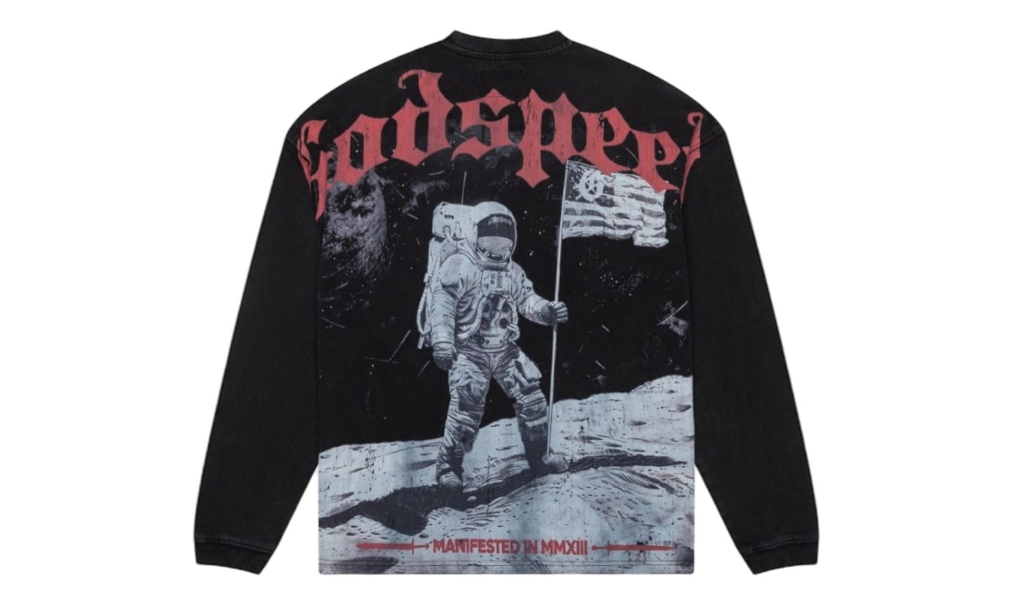 Godspeed Apollo 11 Black Longsleeve T-Shirt-Bullseye Sneaker Boutique