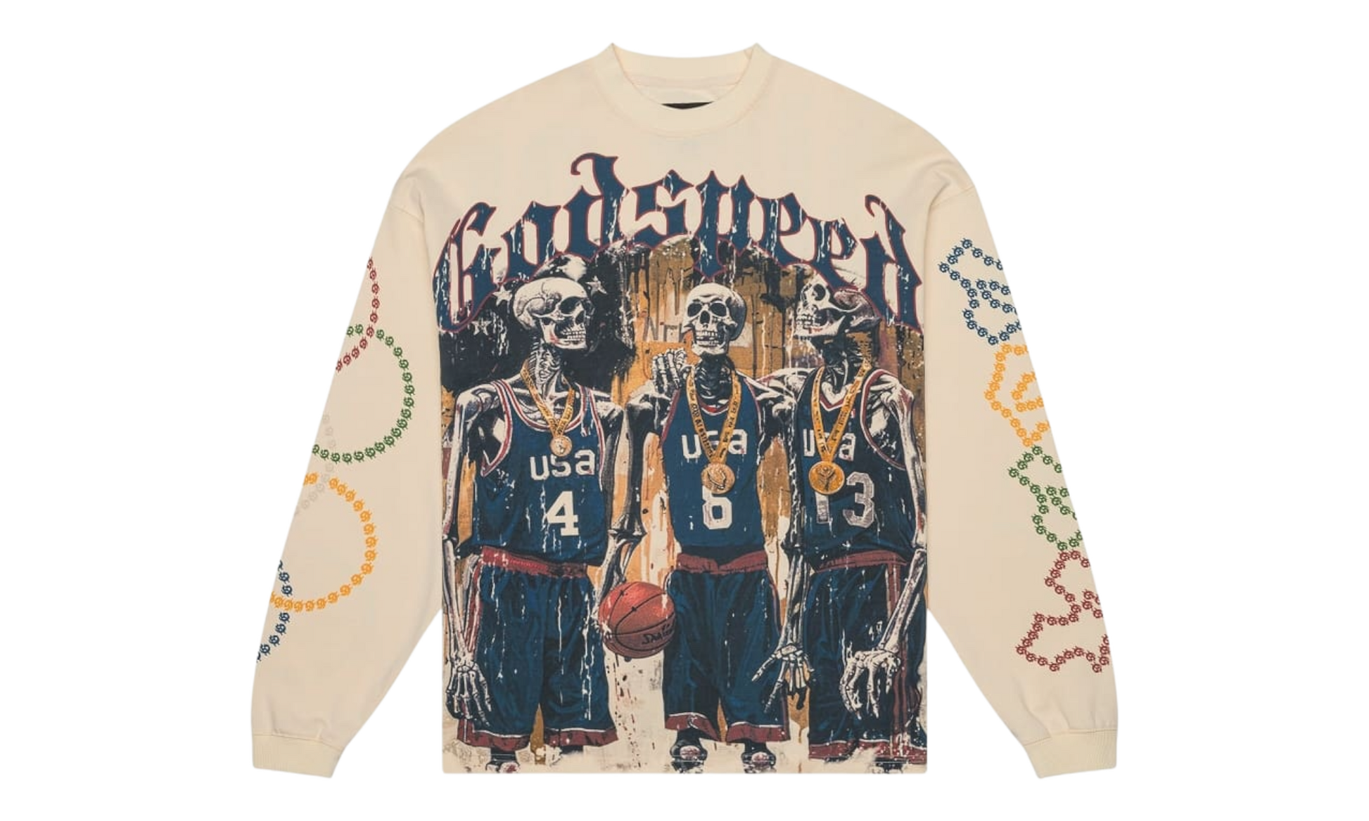 Godspeed Dream Team Wash Bone Longsleeve T-Shirt-Bullseye Sneaker Boutique