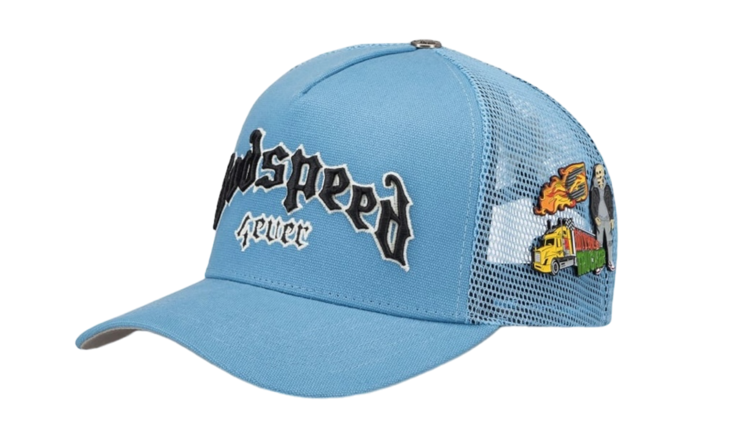 Godspeed Forever Baby Blue Trucker Hat