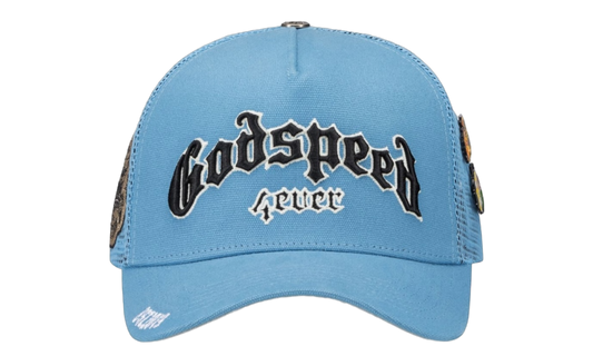 Godspeed Forever Baby Blue Trucker Hat