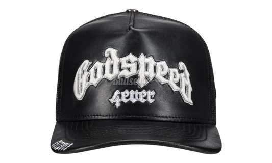 Godspeed Forever Premium Leather Black Trucker Hat