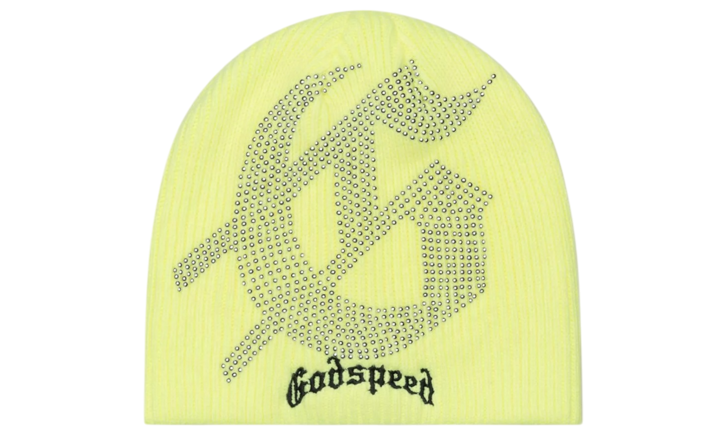 Godspeed OG Logo Neon Green Beanie