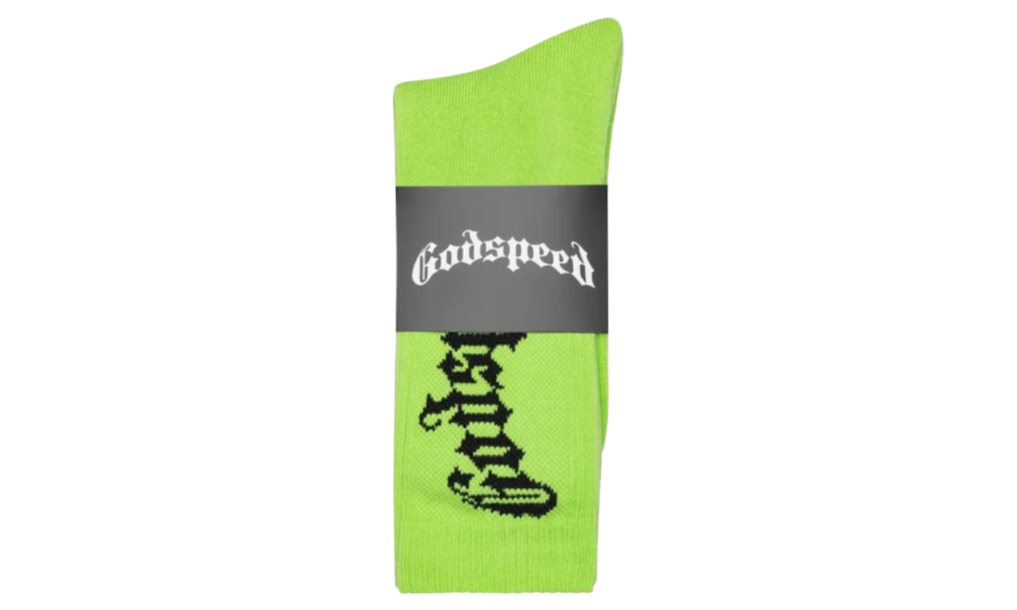 Godspeed OG Logo Neon Green Socks