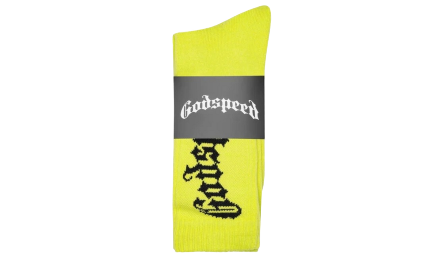 Godspeed OG Logo Neon Yellow Socks