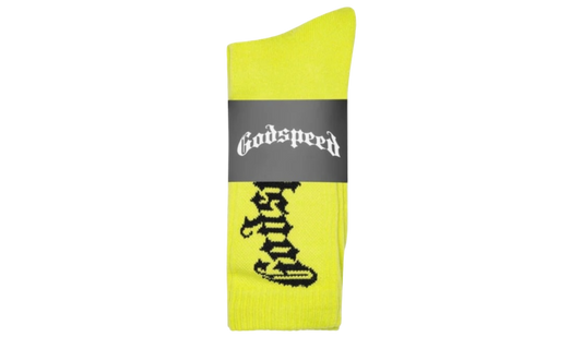 Godspeed OG Logo Neon Yellow Socks