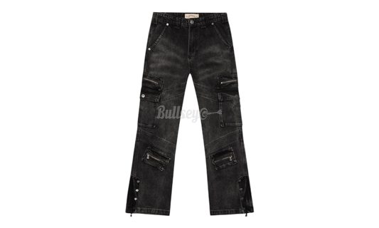 Godspeed Rockstar Flare Black Washed Cargo Pants