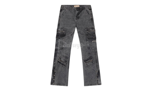 Godspeed Rockstar Flare Grey Washed Cargo Pants