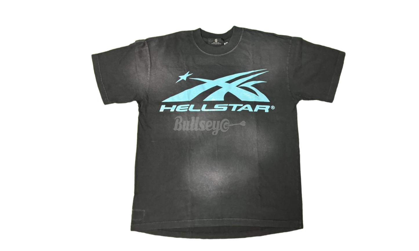 Hellstar Classic Logo Gel Black/Light Blue T-Shirt-Bullseye Sneaker Boutique