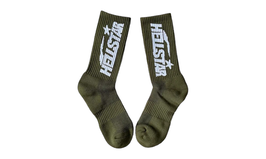 Hellstar Earth Tone Olive Green Socks-Bullseye Sneaker Boutique