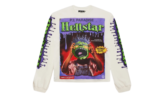 Hellstar Horror Book White Longsleeve T-Shirt-Bullseye Sneaker Boutique