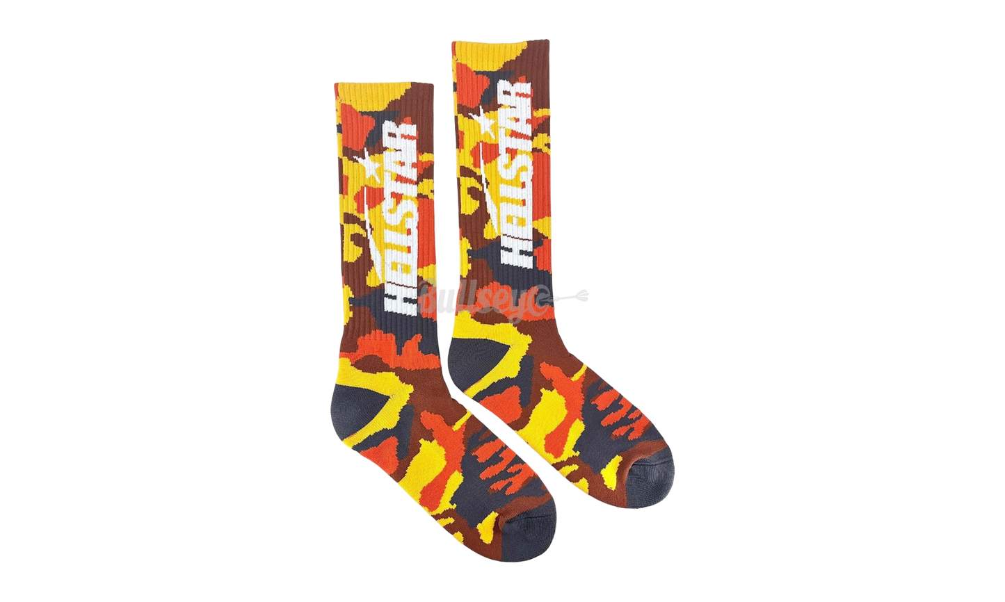 Hellstar Orange Camo Socks-Bullseye Sneaker Boutique