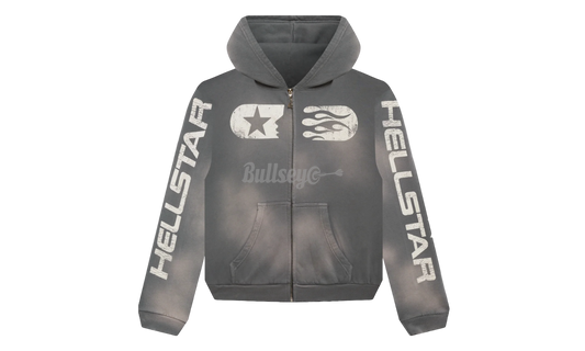 Hellstar Studios Grey Zip-Up Hoodie-Bullseye Sneaker Boutique