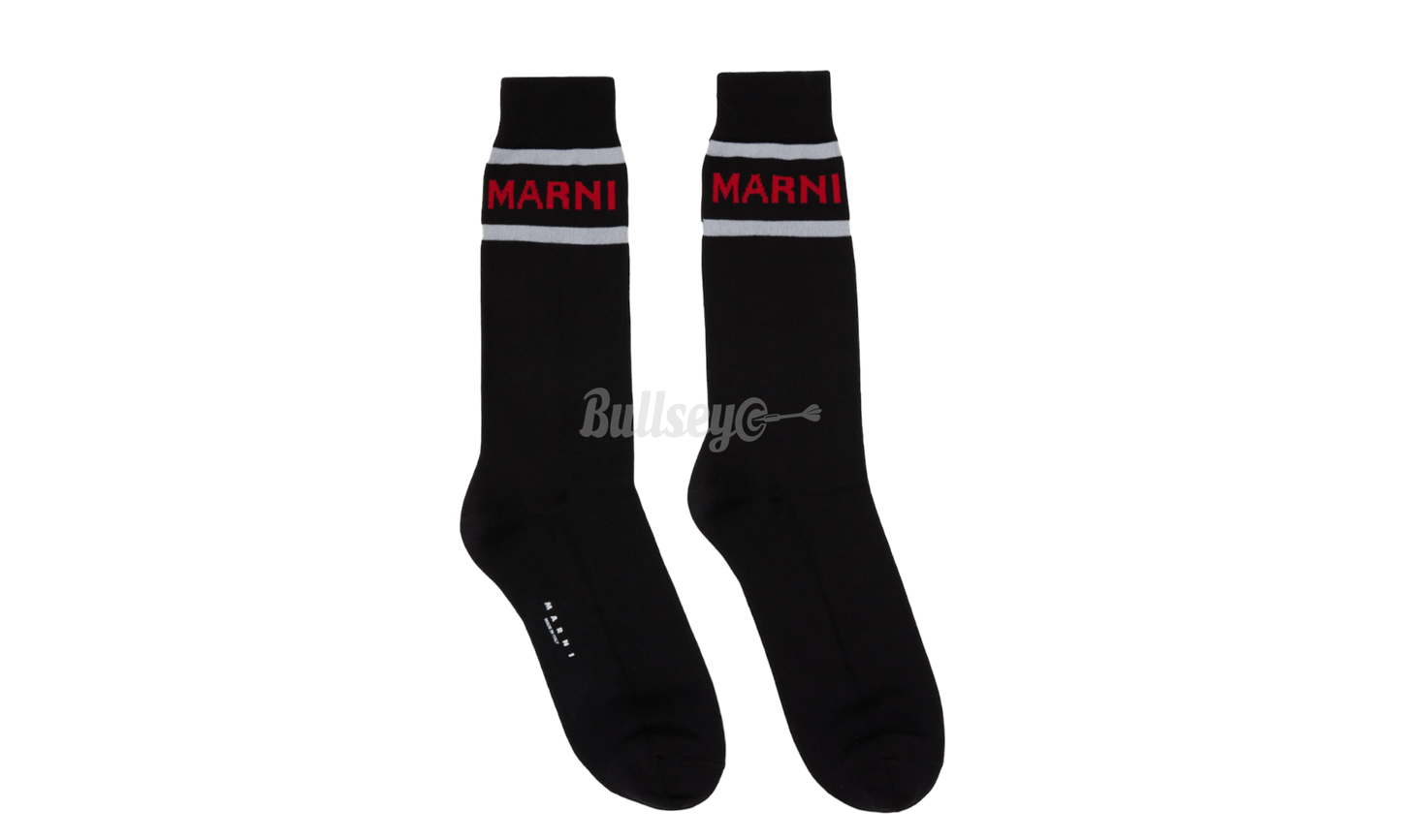 Marni Black Techno Logo Socks-Bullseye Sneaker Boutique