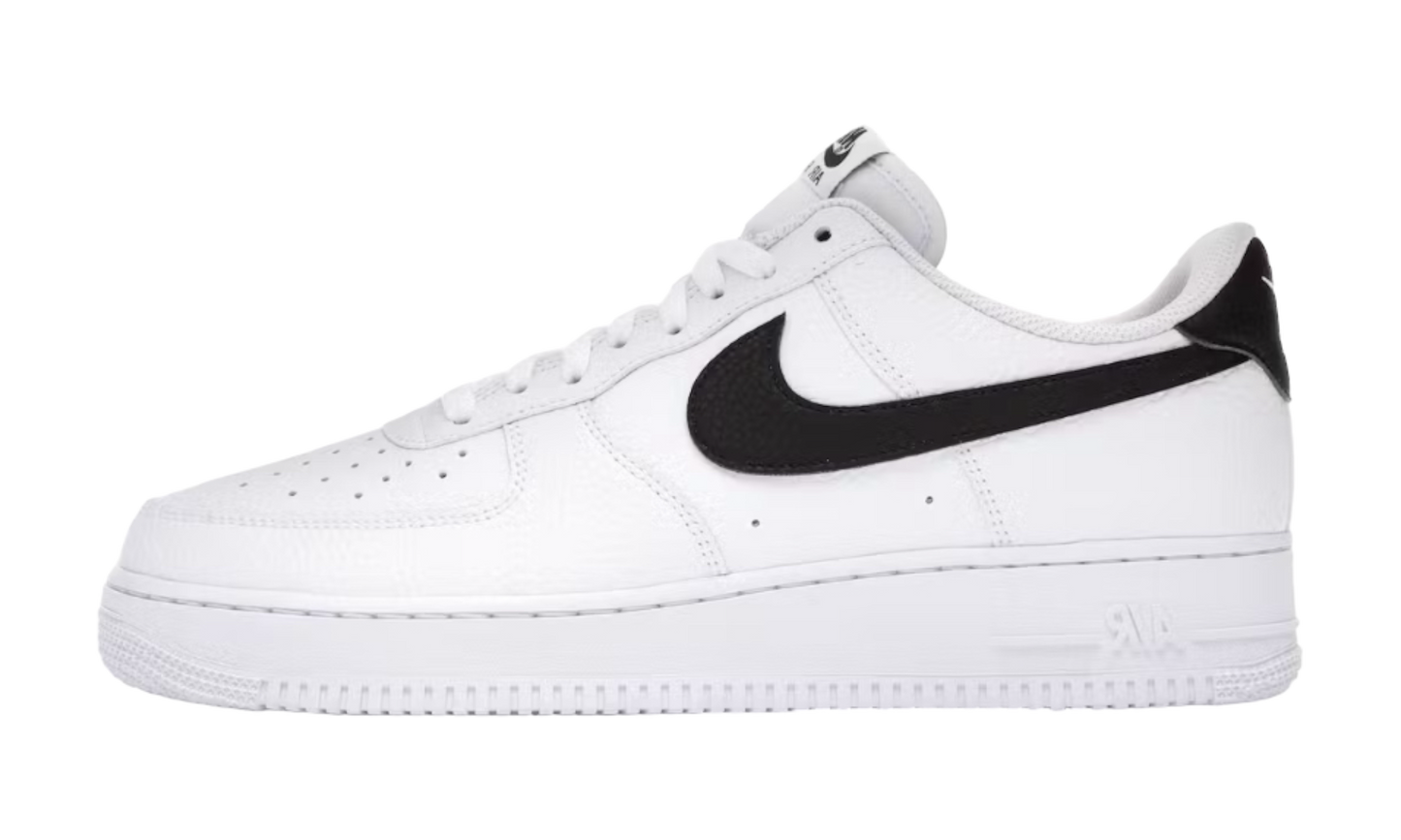 Nike Air Force 1 Low '07 "White Black Pebbled Leather"-Bullseye Sneaker Boutique