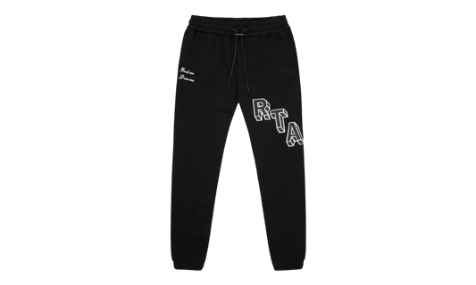 RTA Owen Black Collegiate Broken Dreams Black Sweatpants