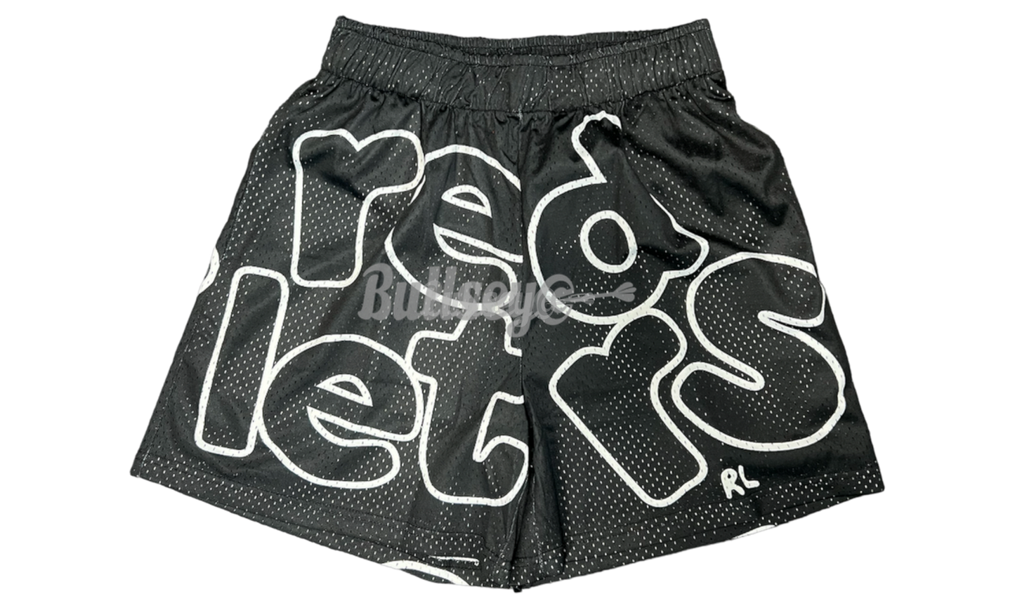 Red Letters "Black Letters" Mesh Shorts